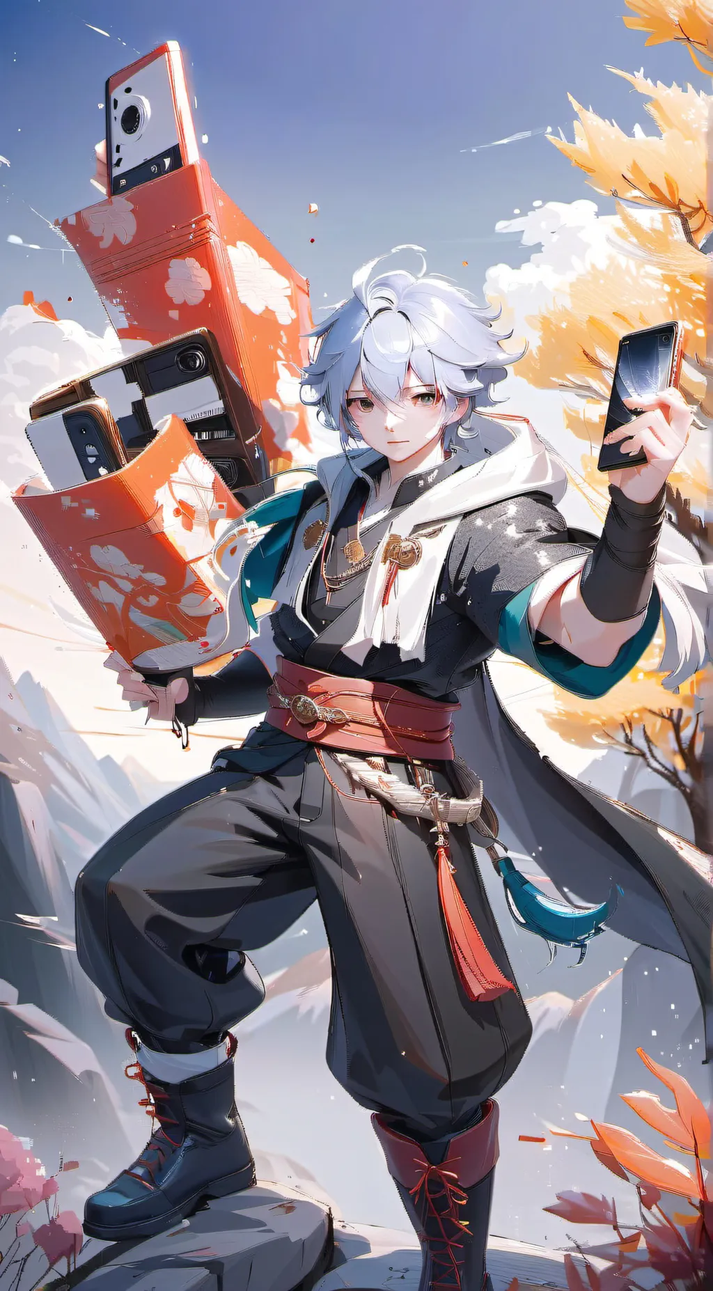 ai character: phone background