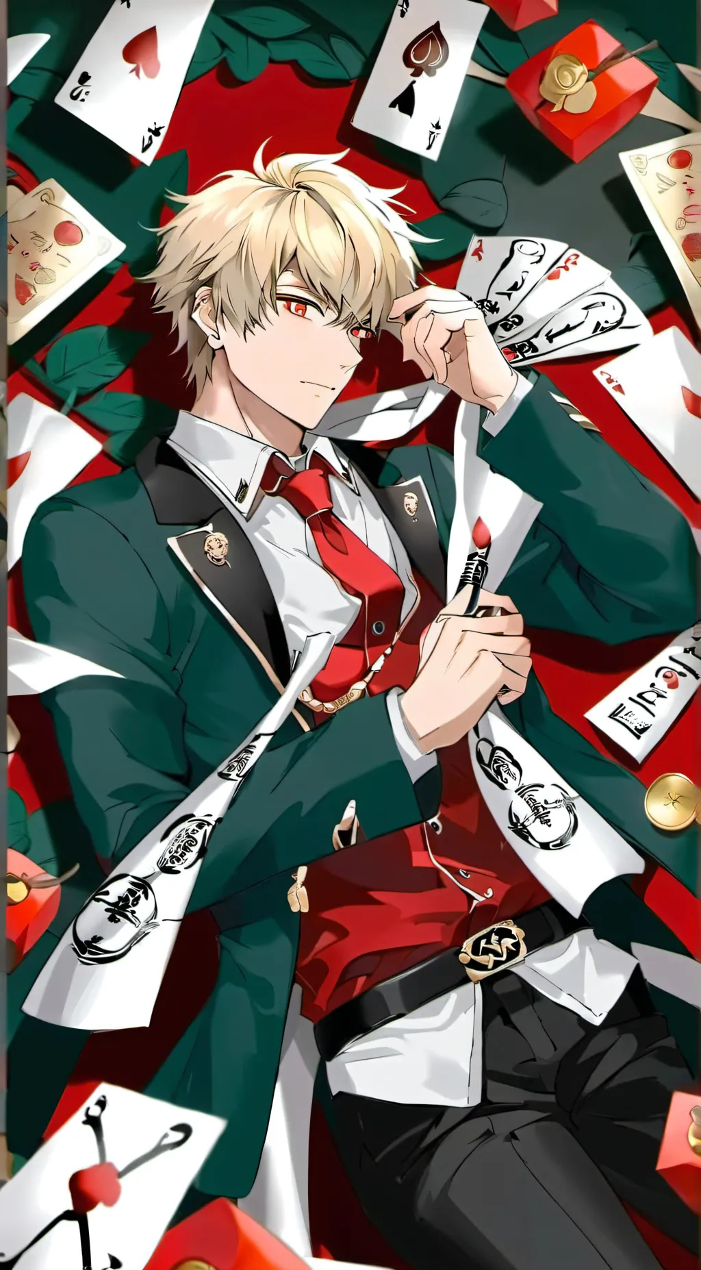 ai character: bakugo  background