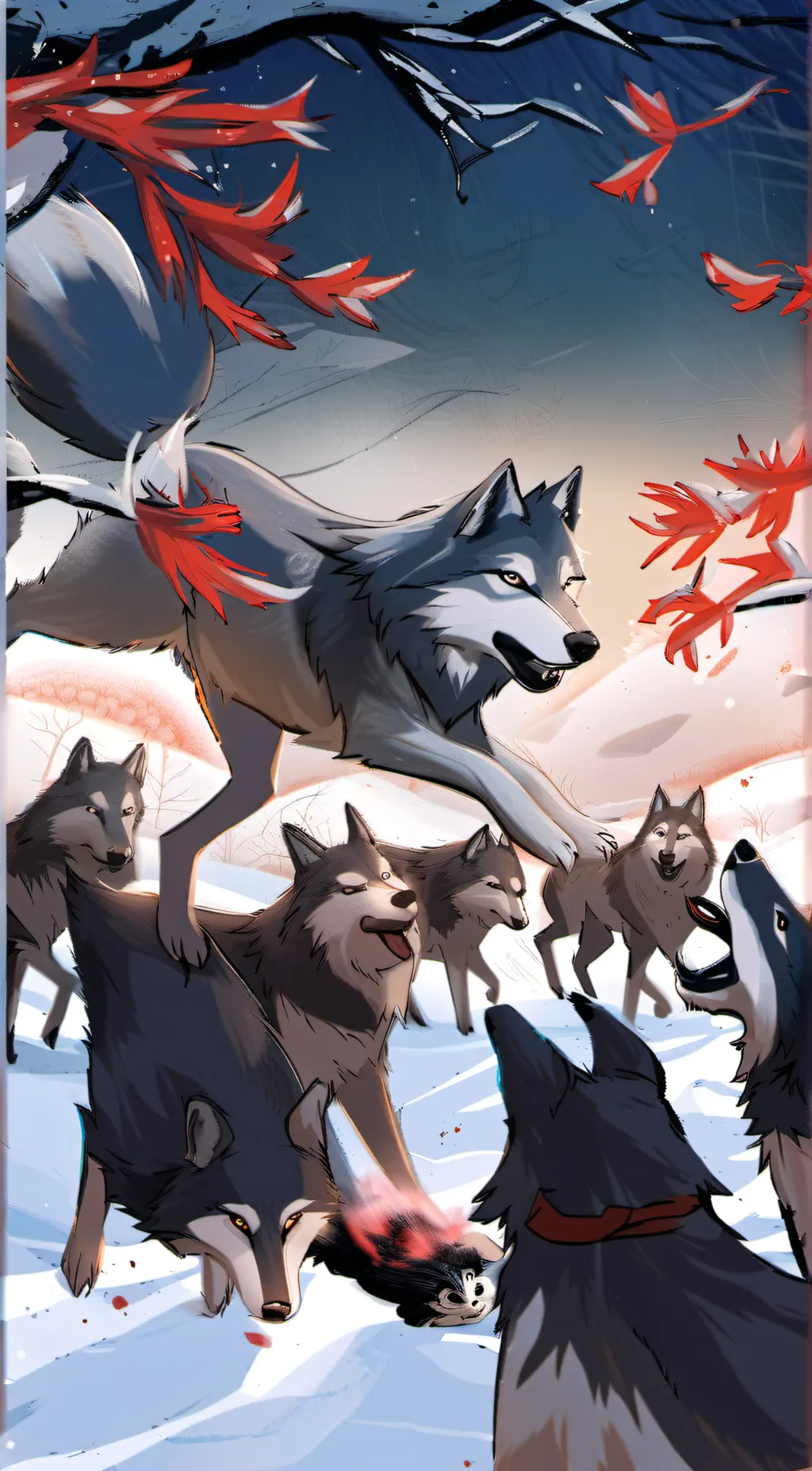 ai character: Wolf life background