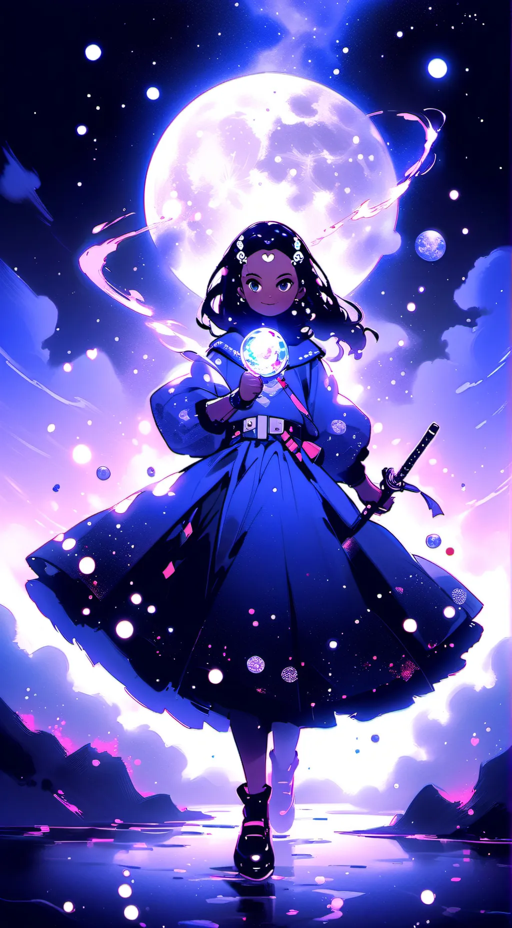 ai character: Luna background