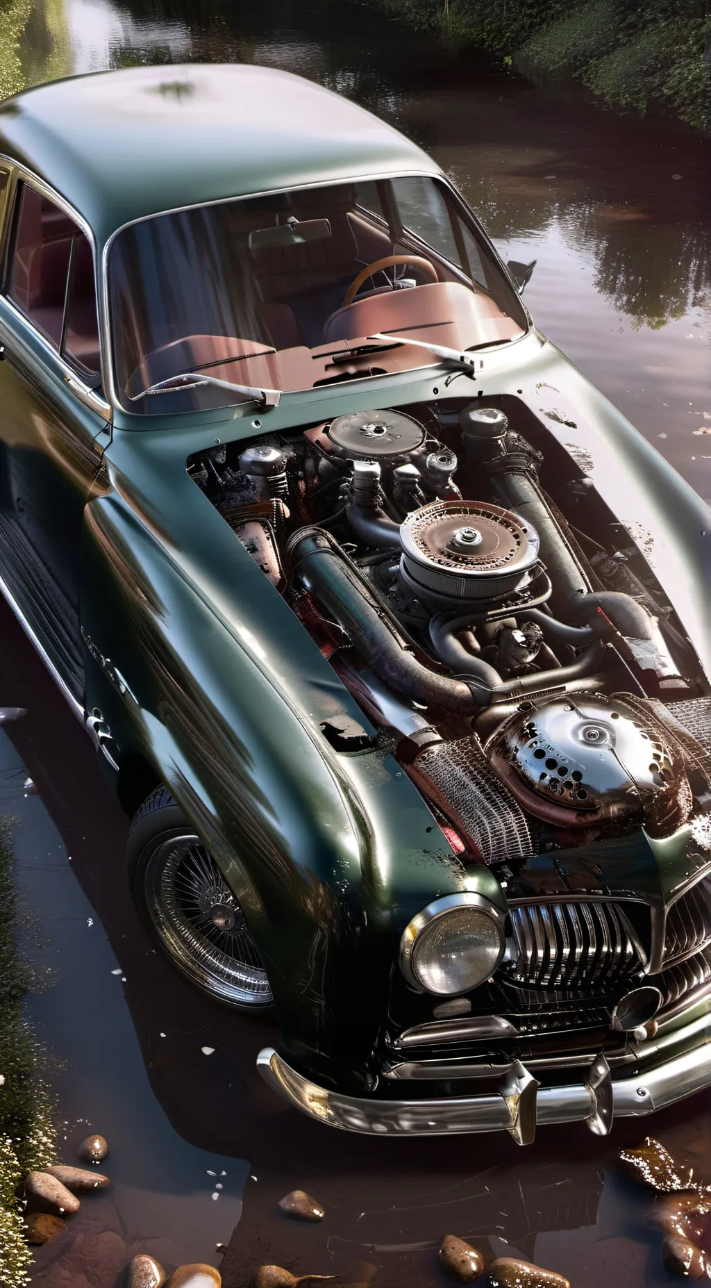 ai character: jjk beachtrip background