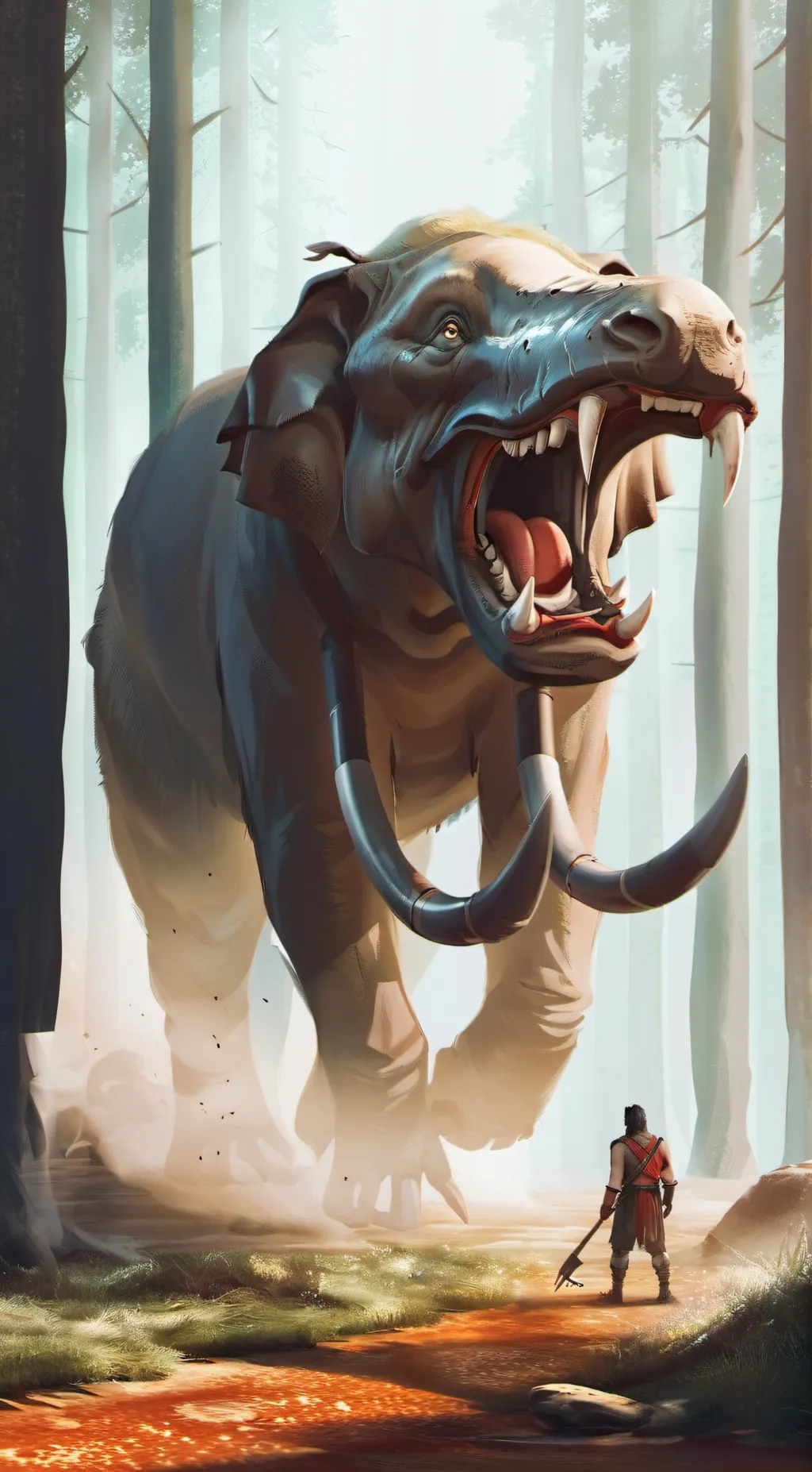 ai character: platybelodon background