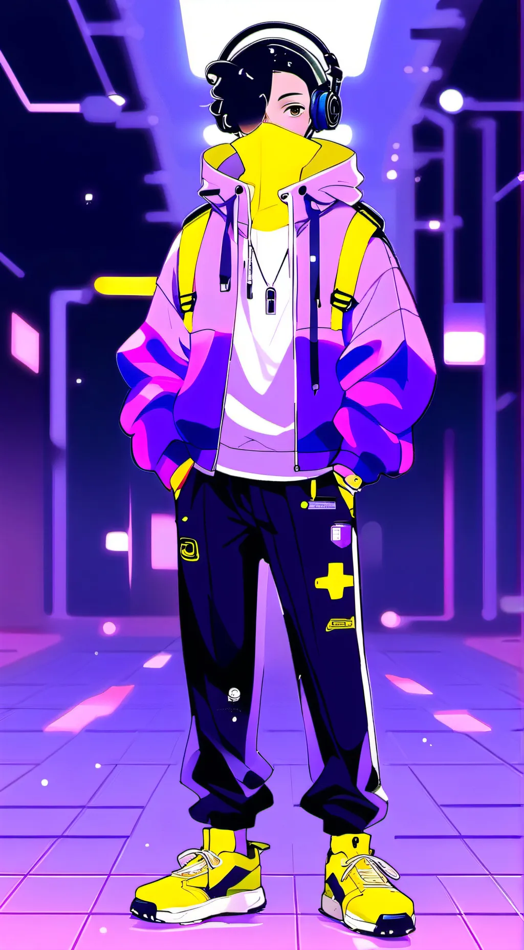 ai character: Retro background