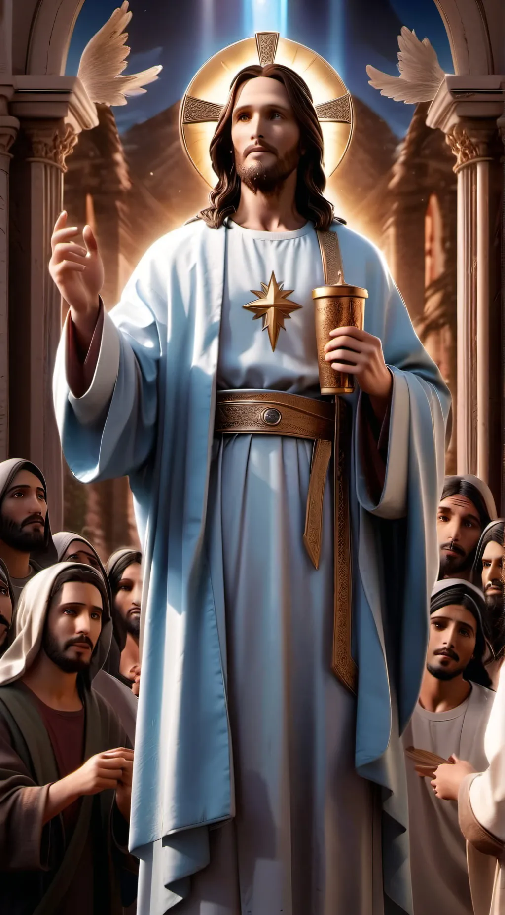ai character: Jesus christ>3 background
