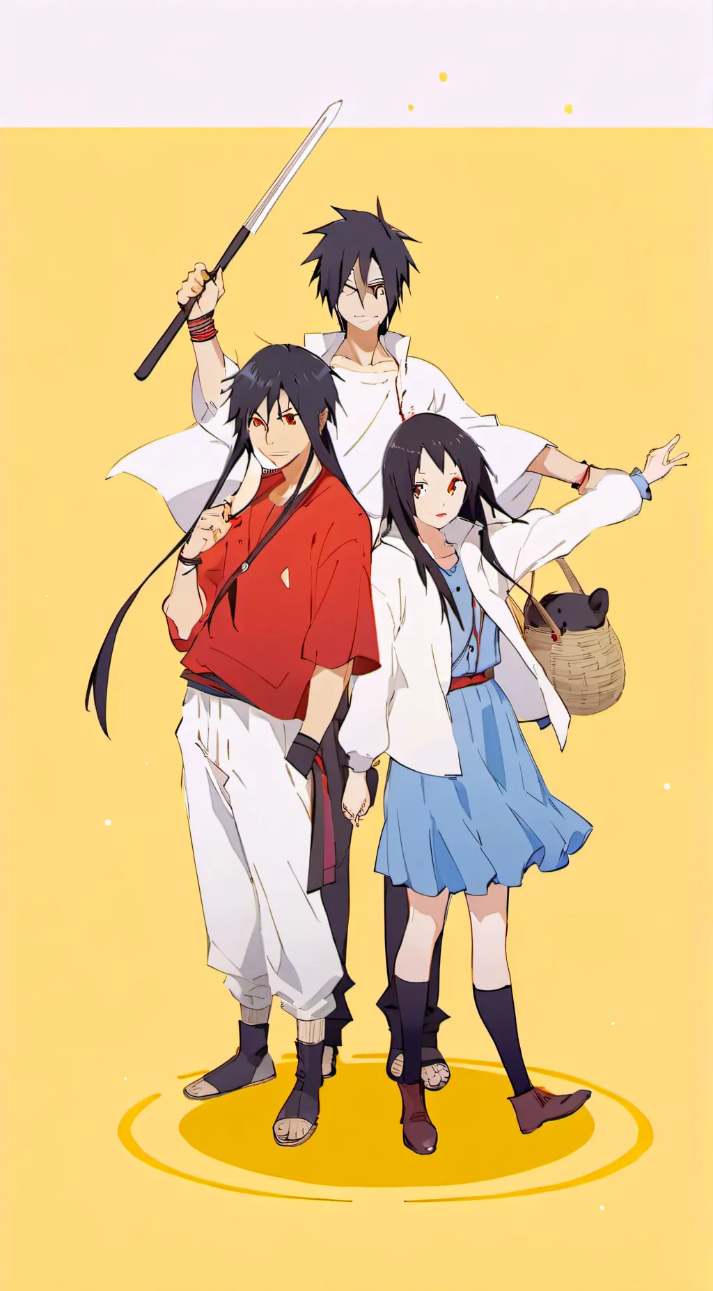 ai character: Sasunaru+sakuhina background