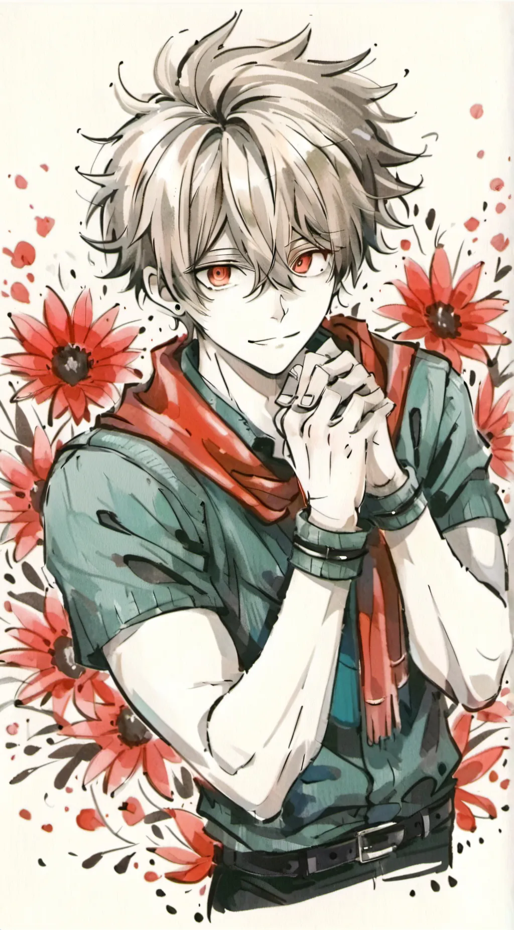 ai character: Mha and ship background