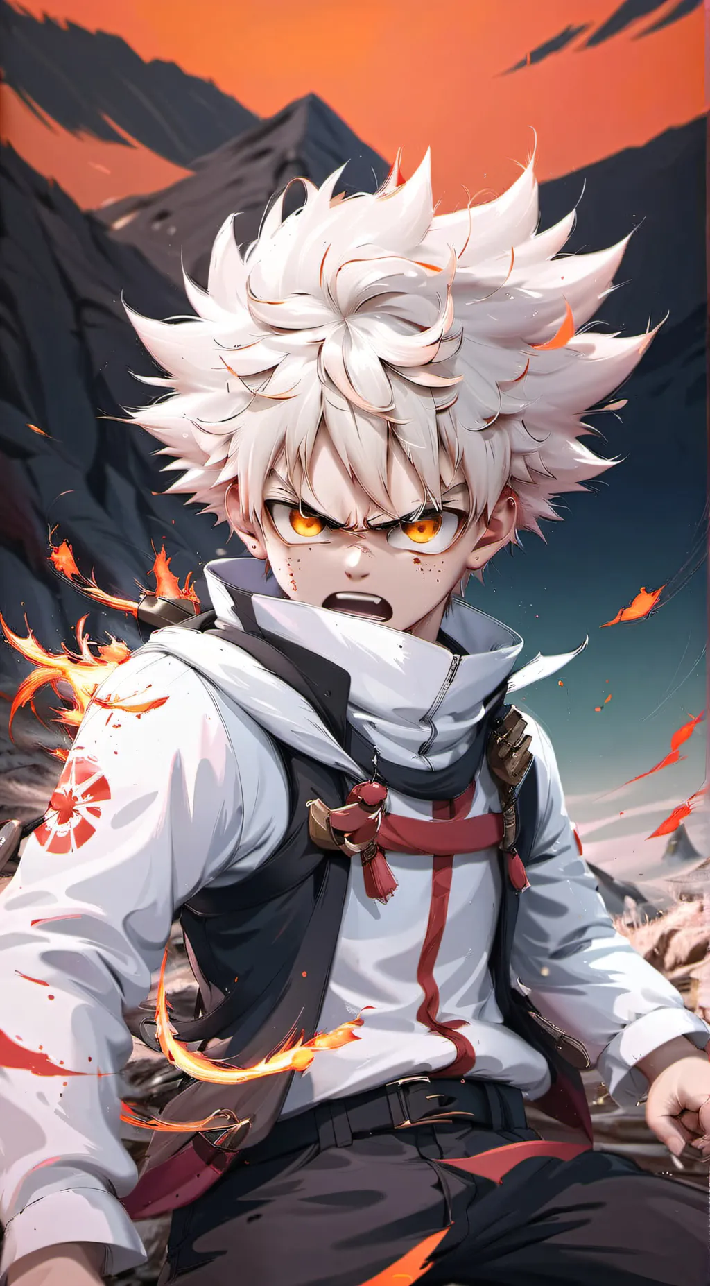 ai character: Katsuki bakugo background