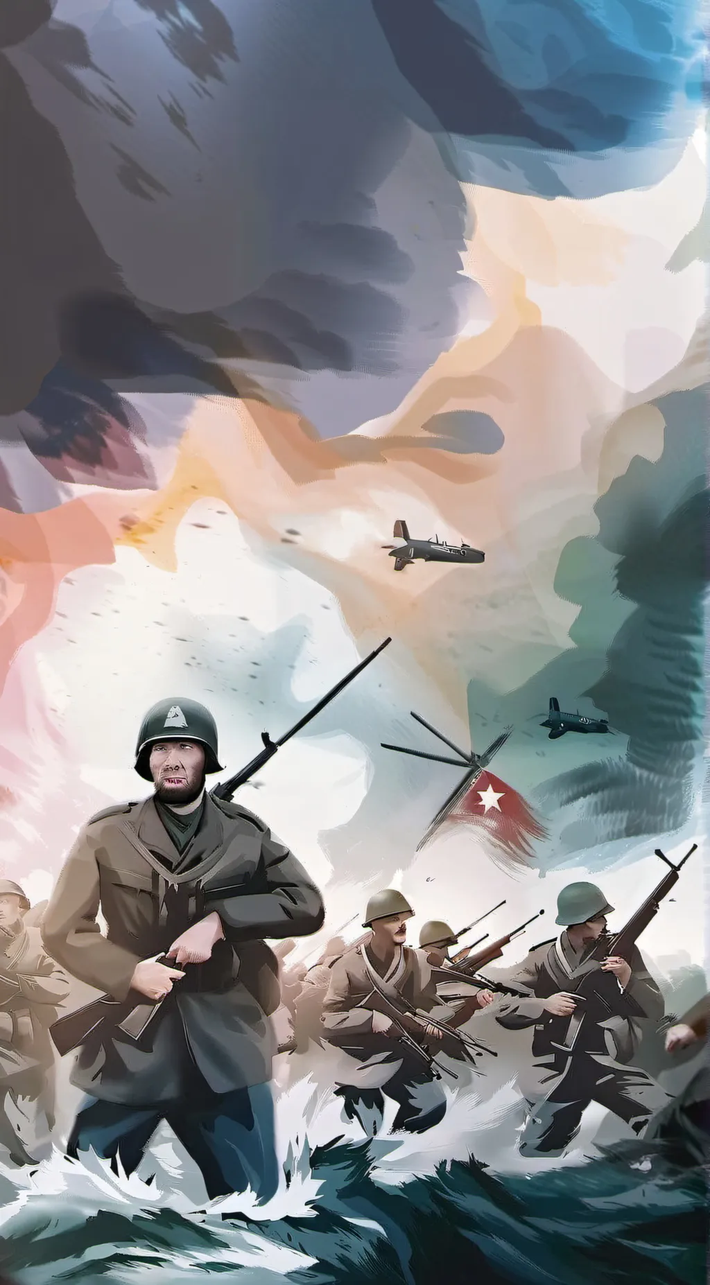 ai character: D-day background