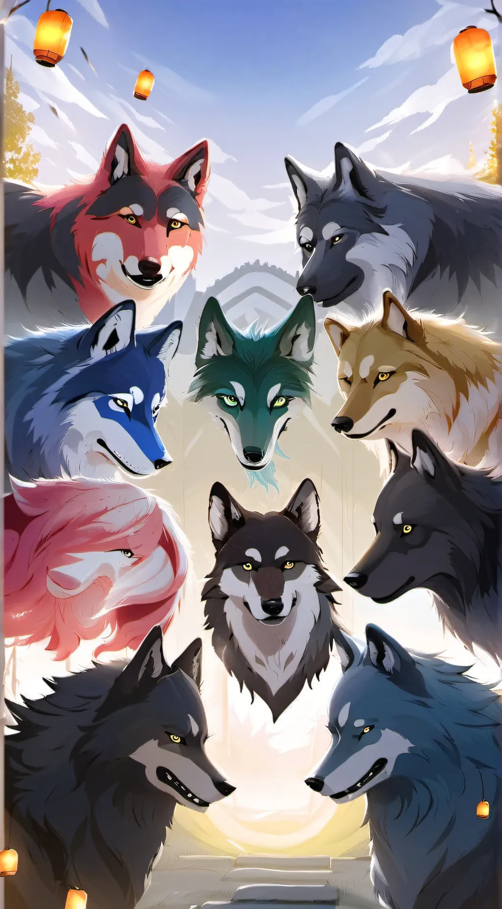 ai character: 《Wolf school 》 background