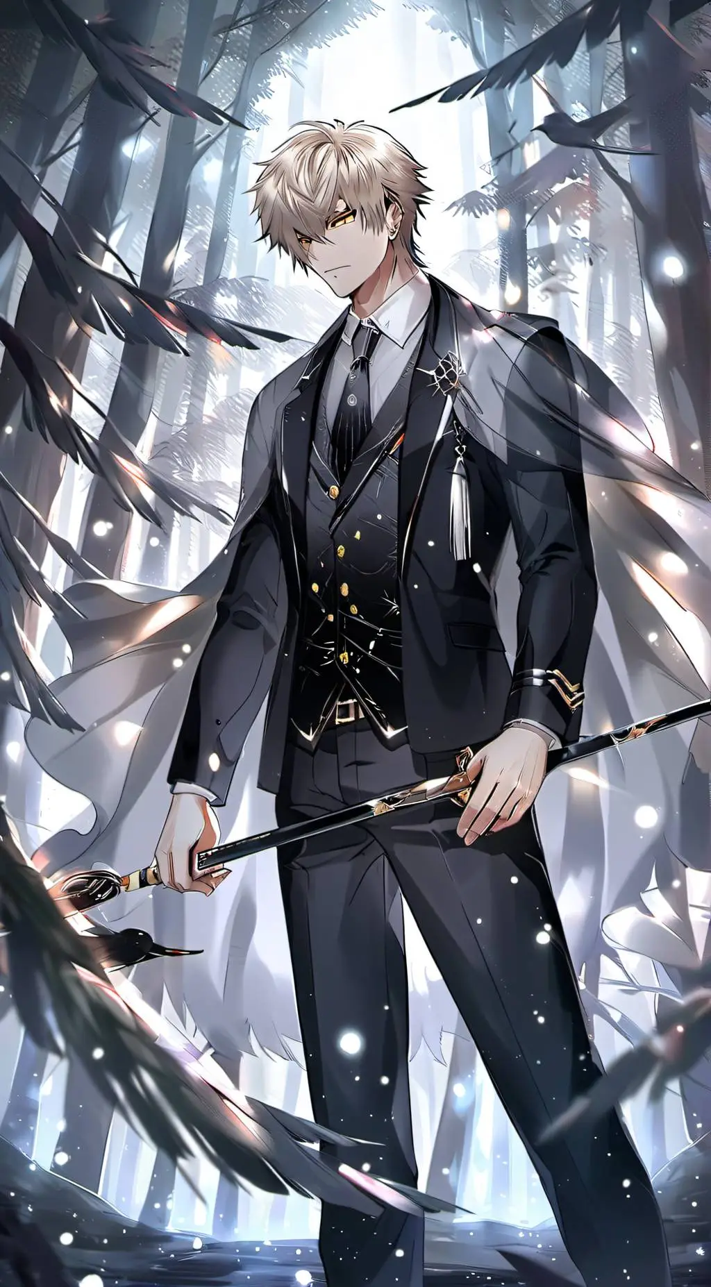 ai character: mafia boss bakugo  background