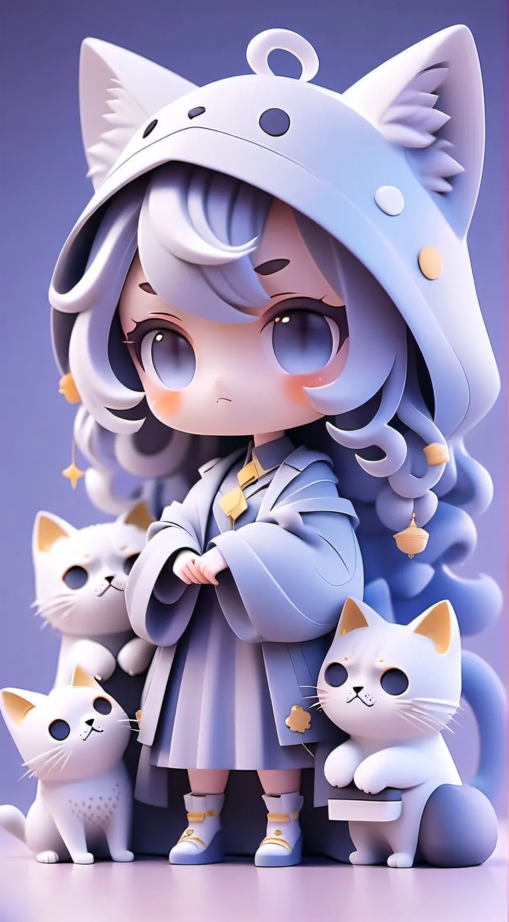 ai character: serious cat background