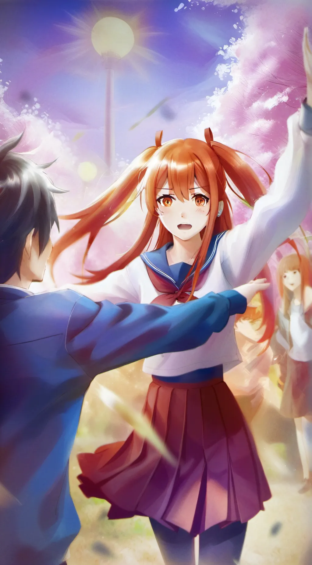 ai character: osana and senpai  background