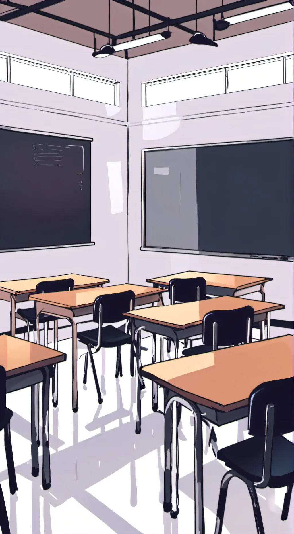 ai character: The Roblox school background