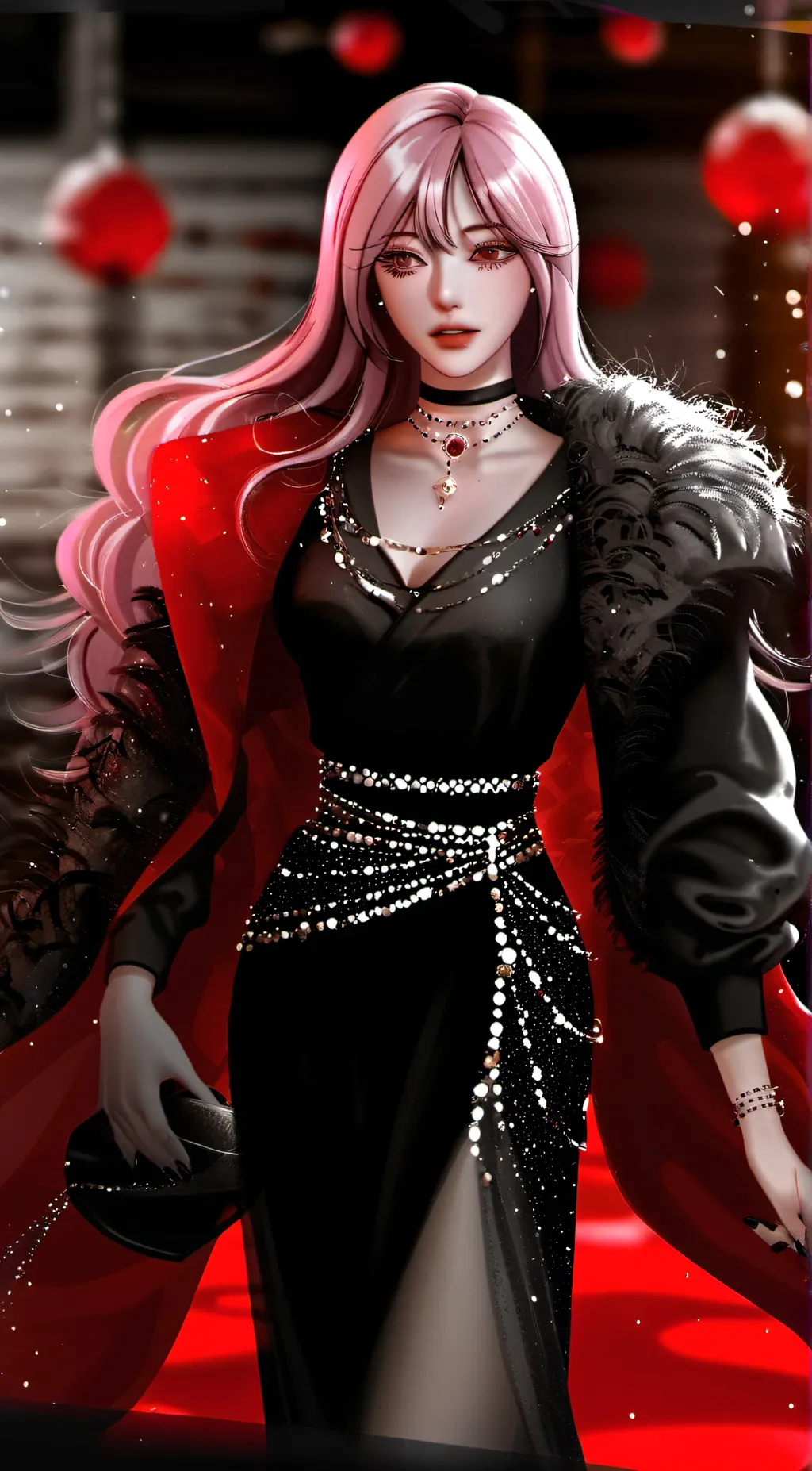 ai character: rose background