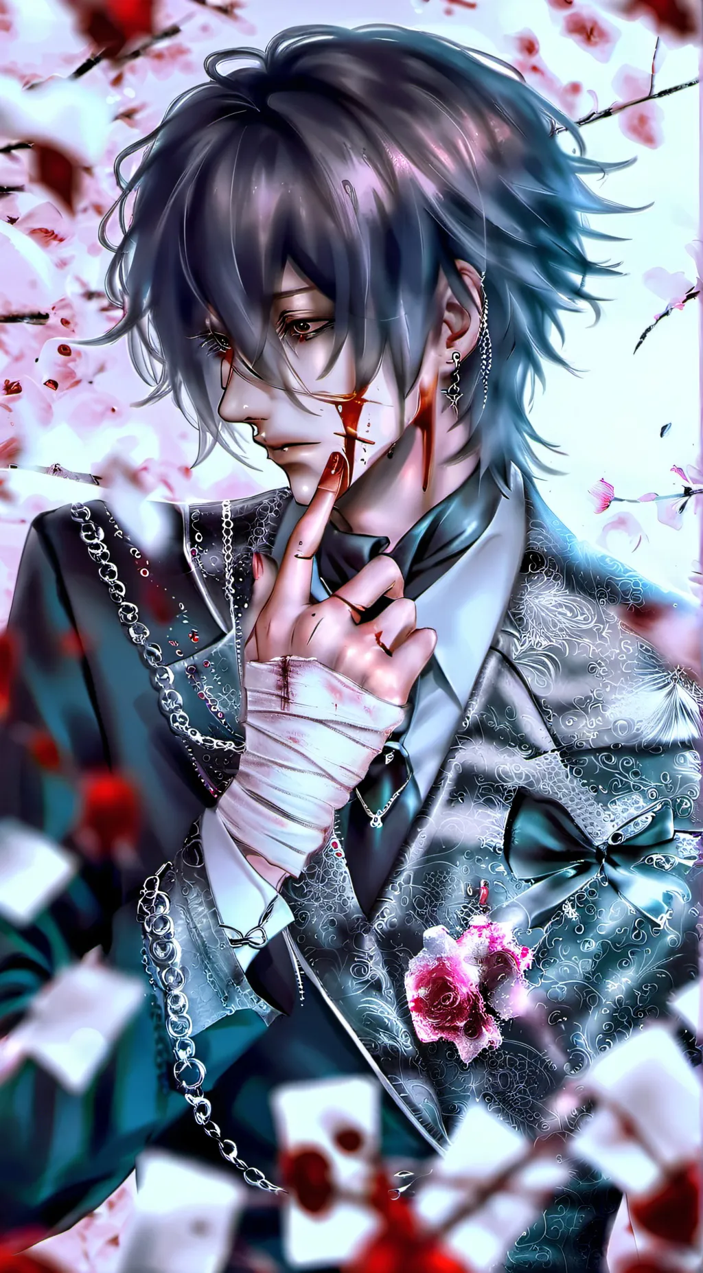 ai character: Jake (goth brother background