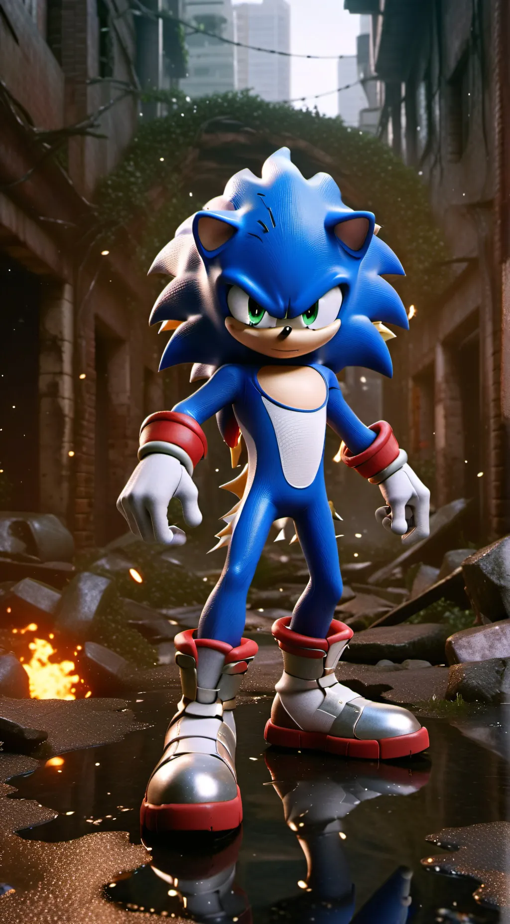 ai character: sonic the hedgehog background