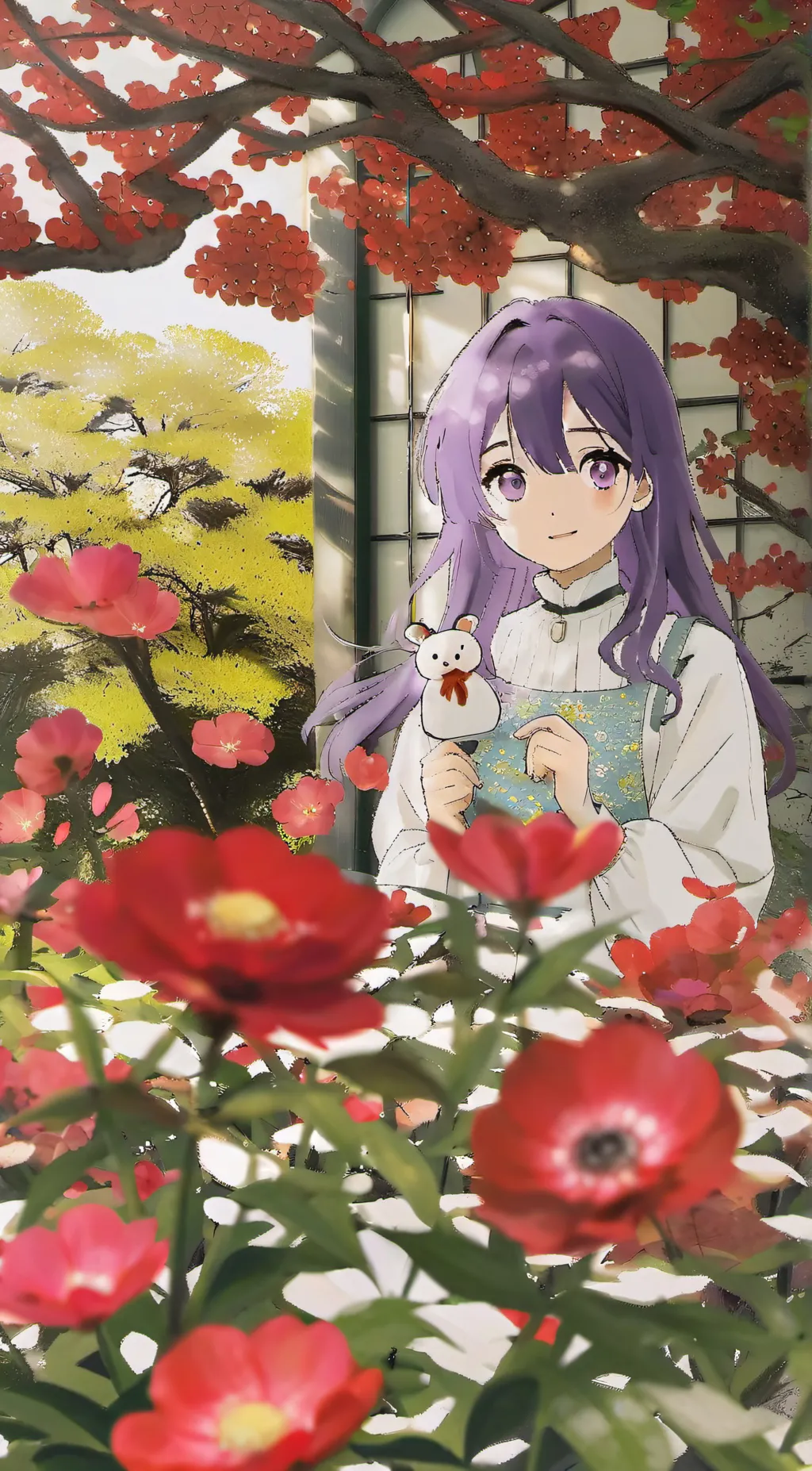 ai character: Rose background