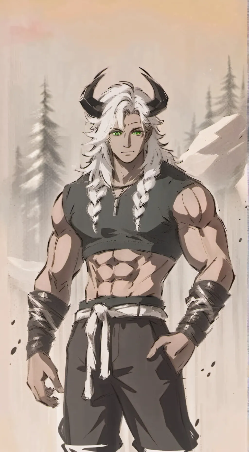 ai character: 🪶~Ðṟąķę~🐌 background