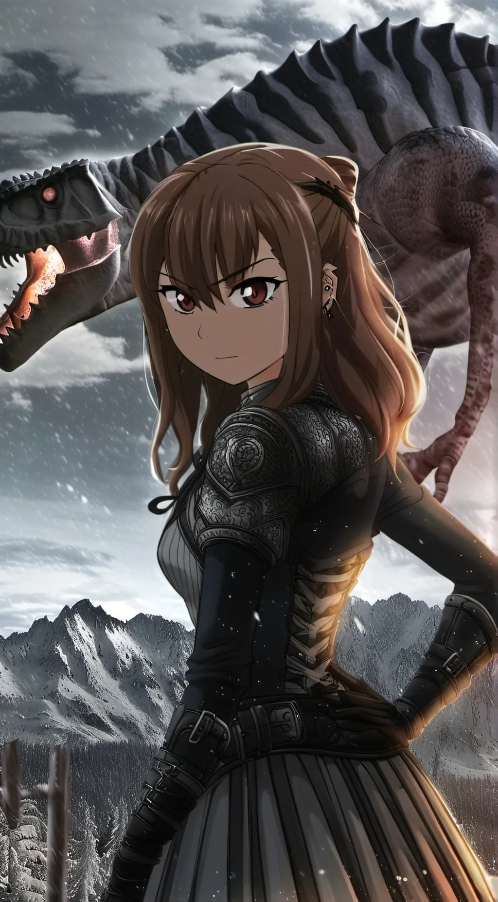 ai character: Dinoline background