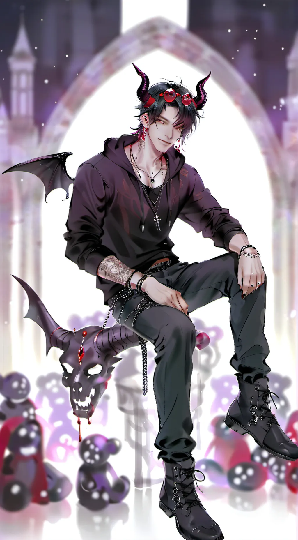 ai character: Leoned background