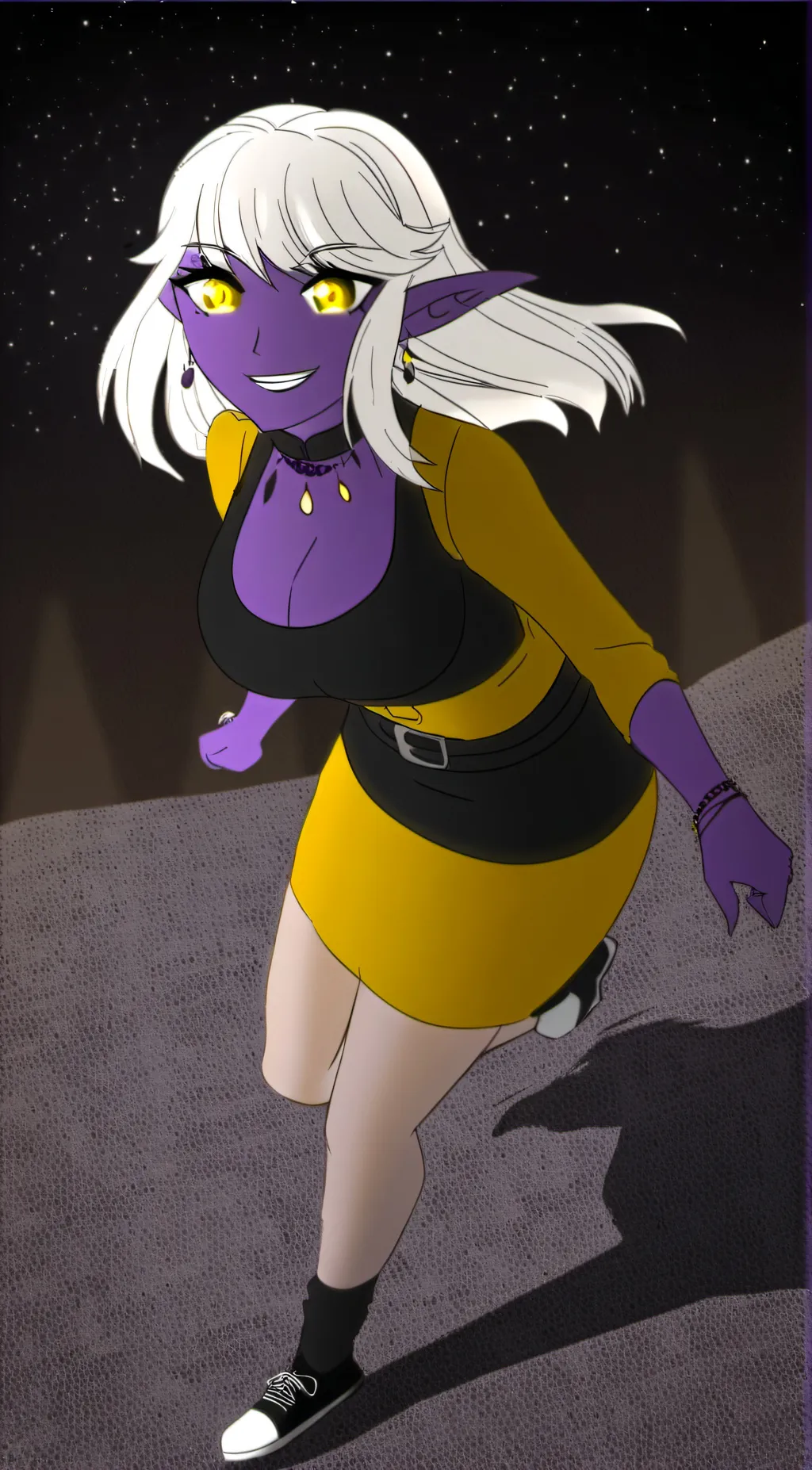 ai character: Pandora ink background