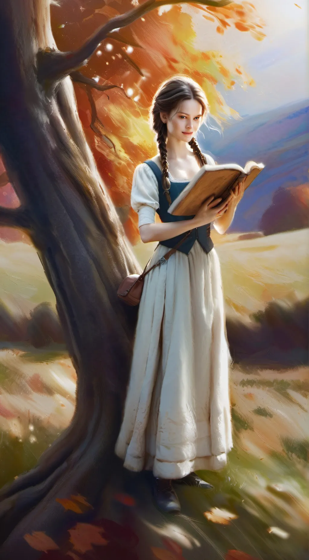 ai character: a random woman background