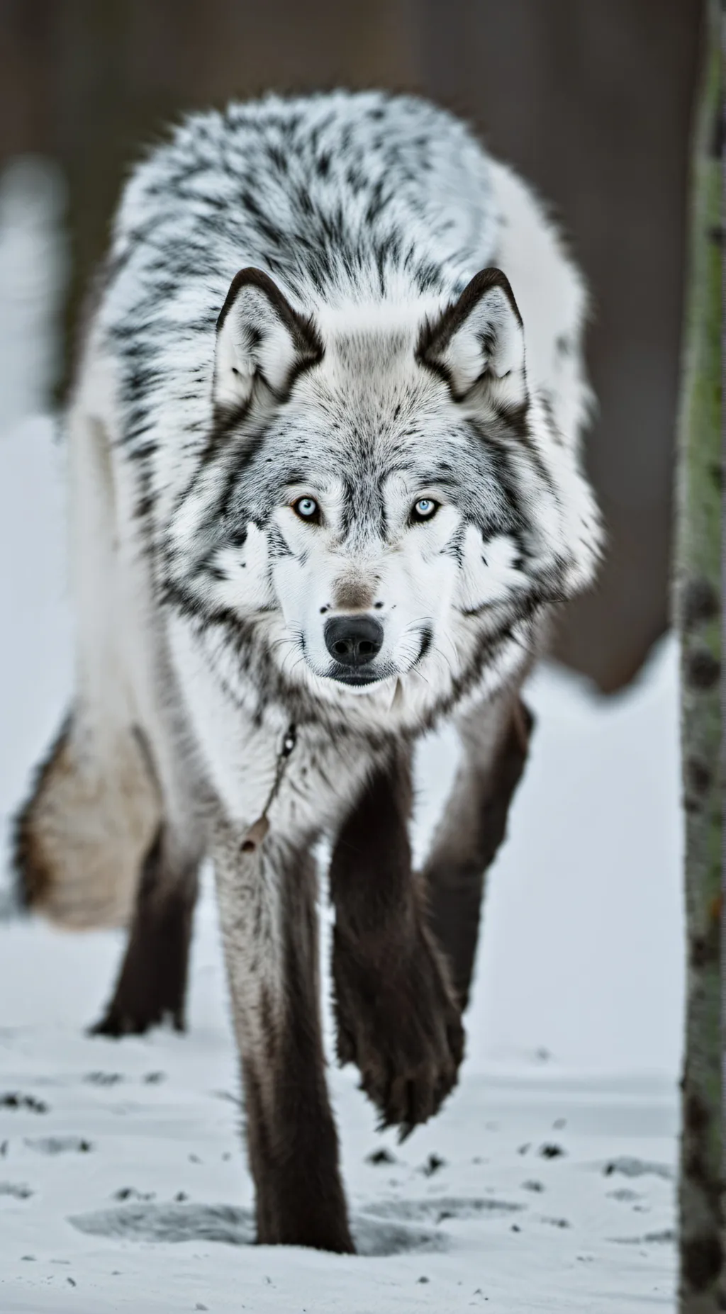 ai character: Silver wolf background