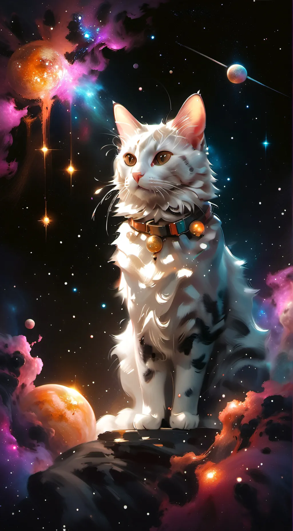 ai character: The Cosmic Cat background