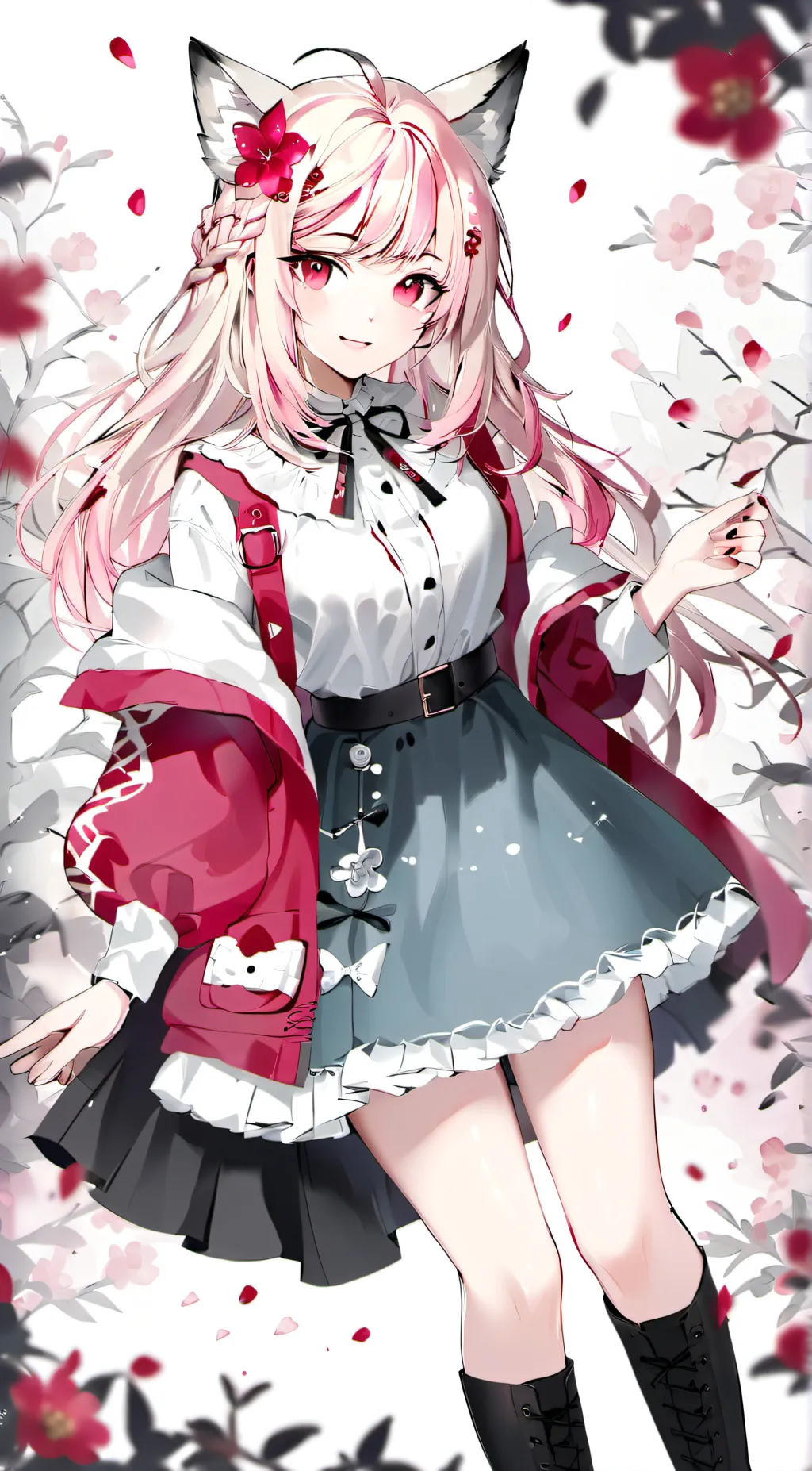 ai character: rose background