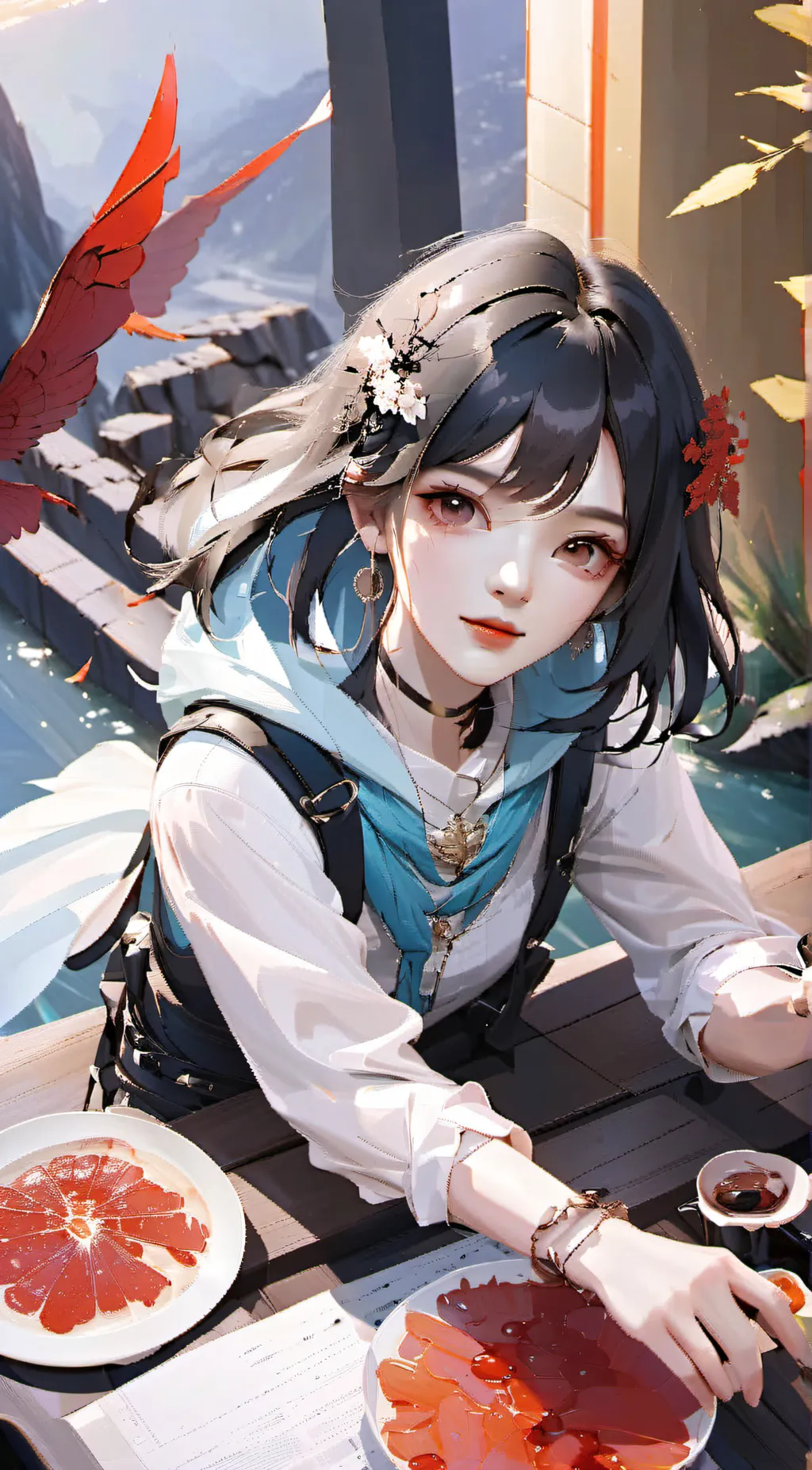 ai character: Luna background