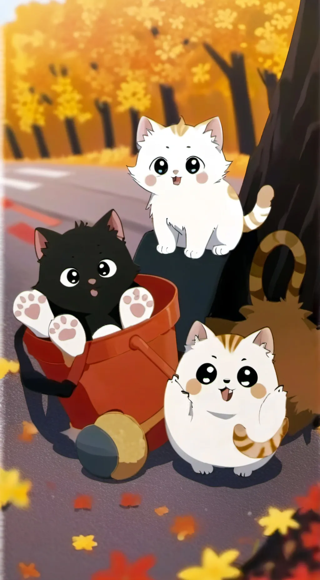 ai character: kittens background