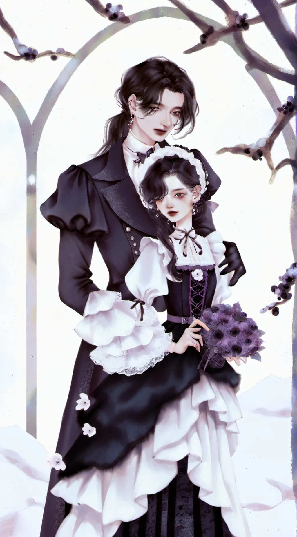 ai character: han and mella  background