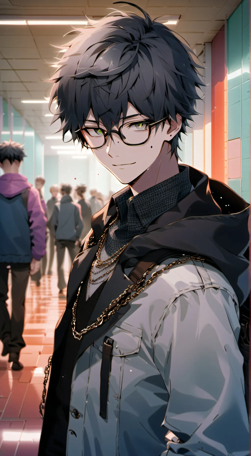 ai character: Asher & ur friends background