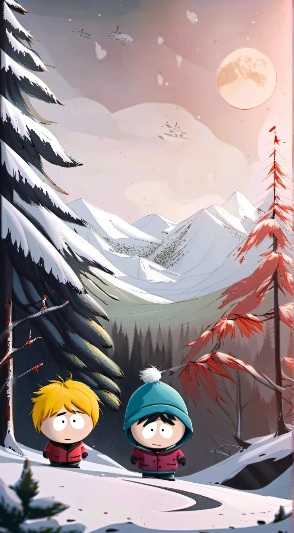 ai character: South Park pre k background