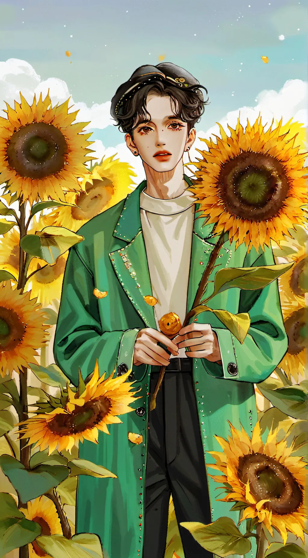 ai character: solar system background