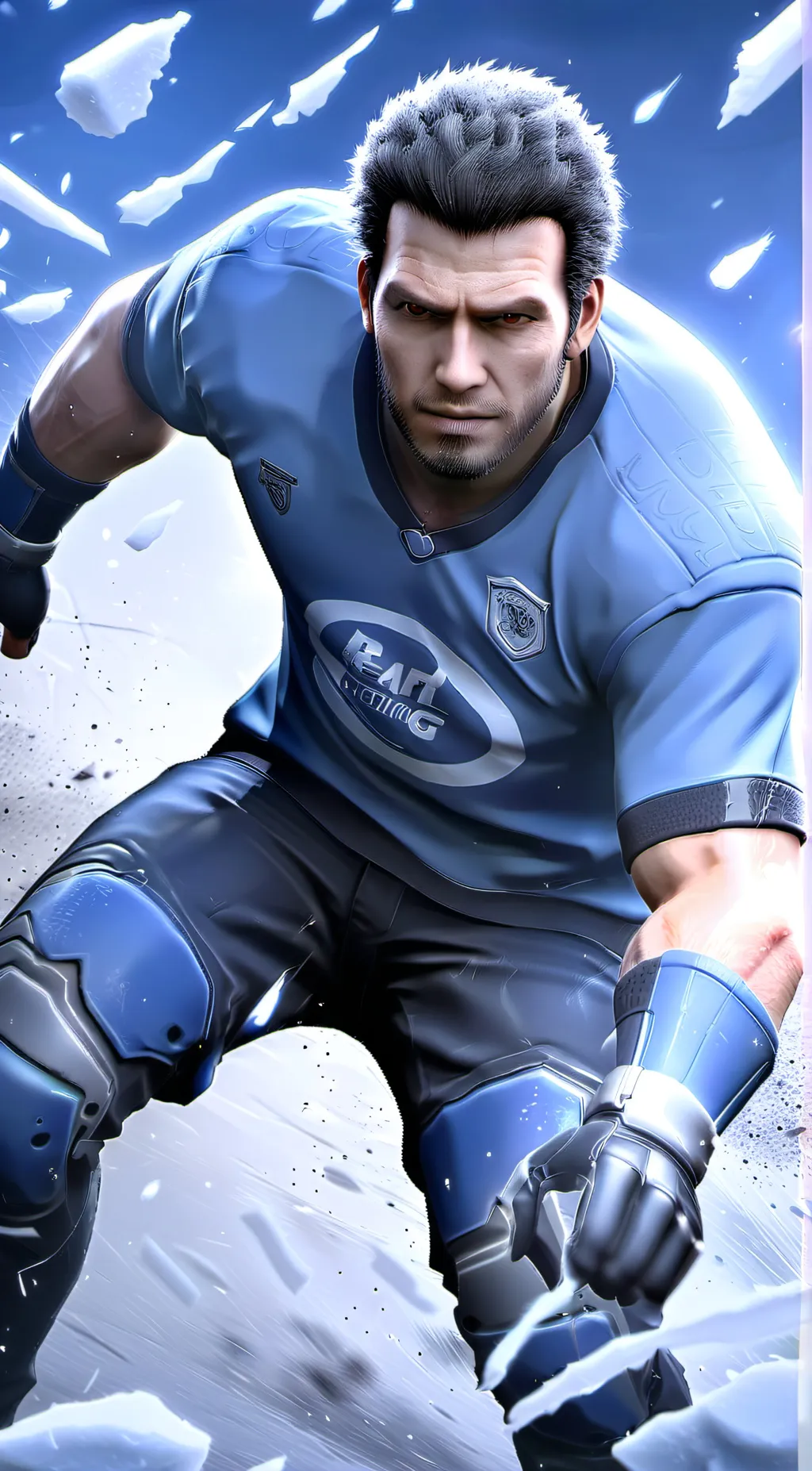 ai character: chuck green background