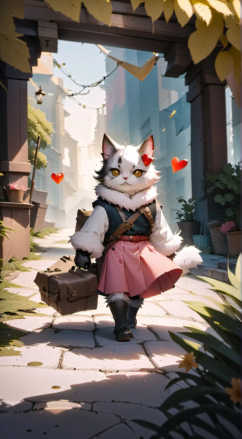 ai character: little kitty background