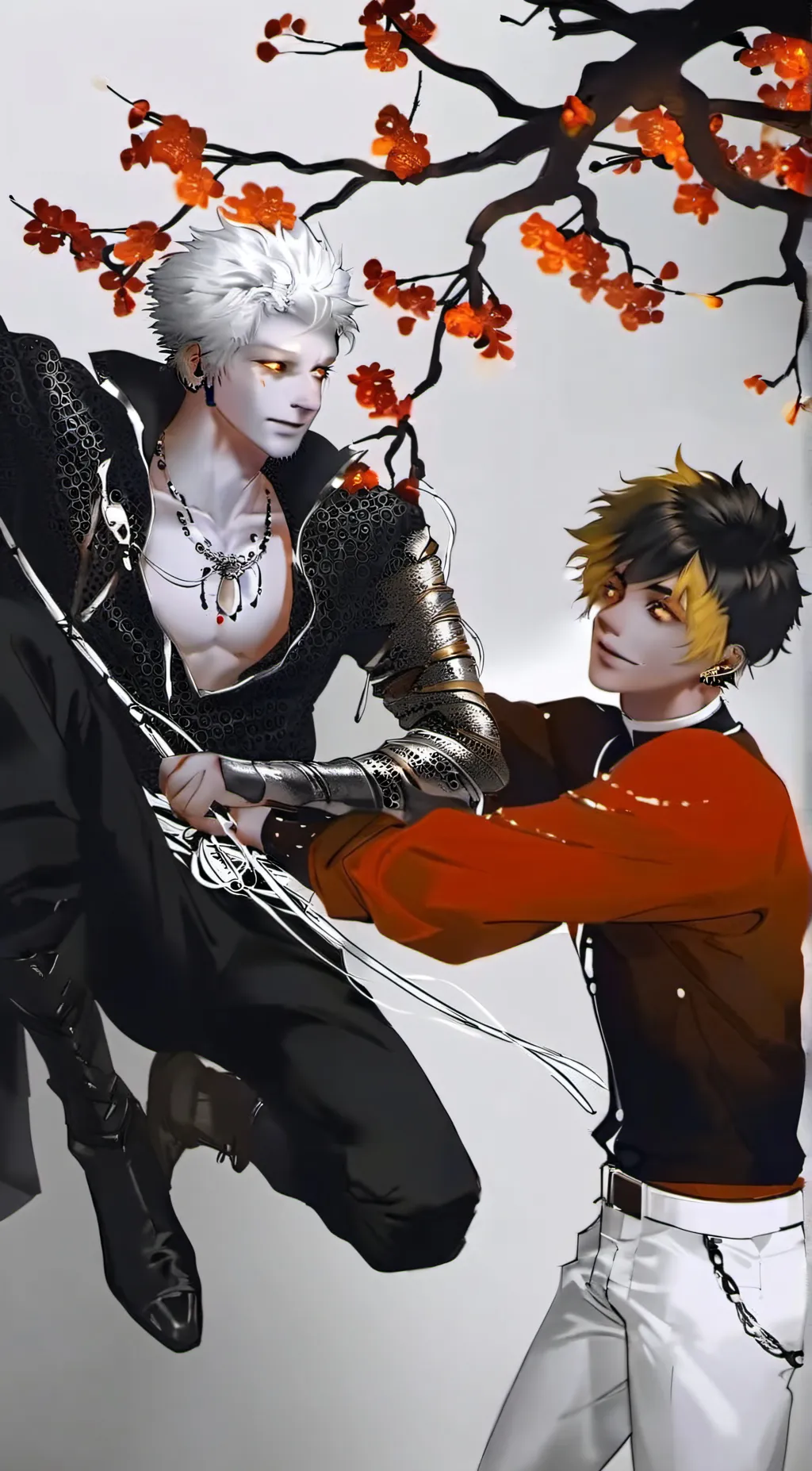 ai character: DABI AND HAWKS!! background