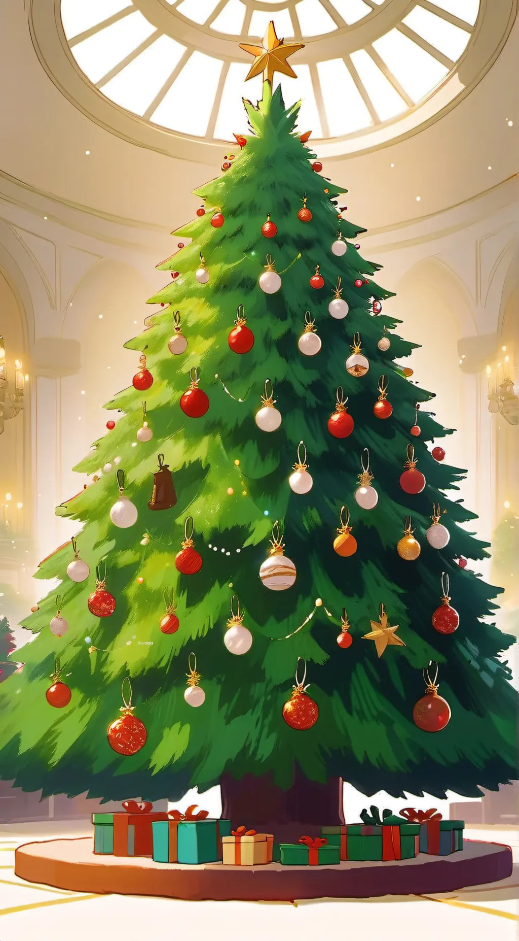 ai character: Aziawa Christmas background