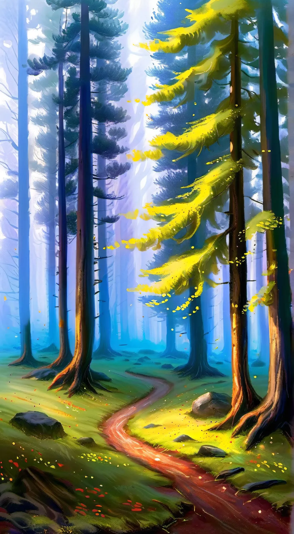 ai character: magic forest  background