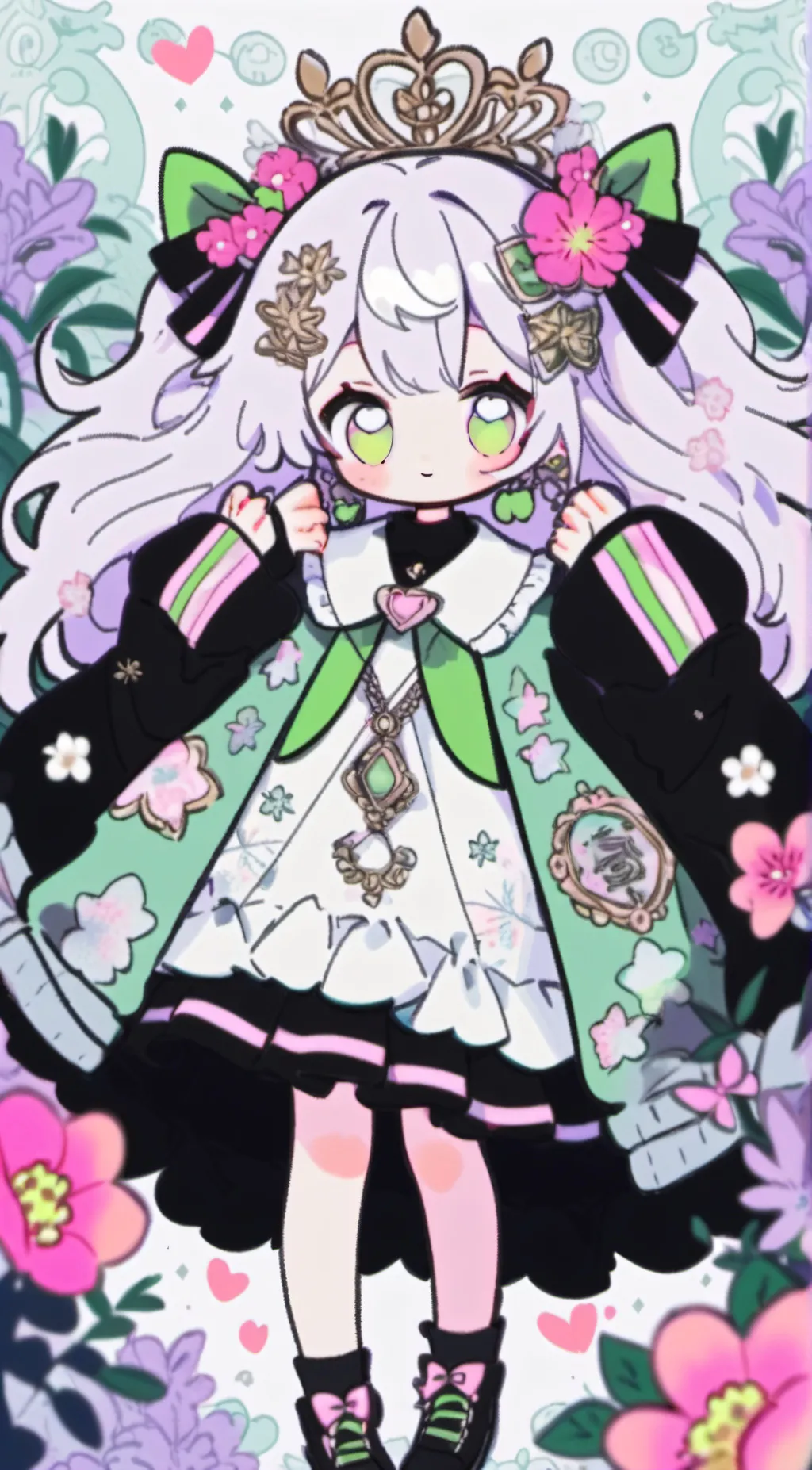 ai character: minty background