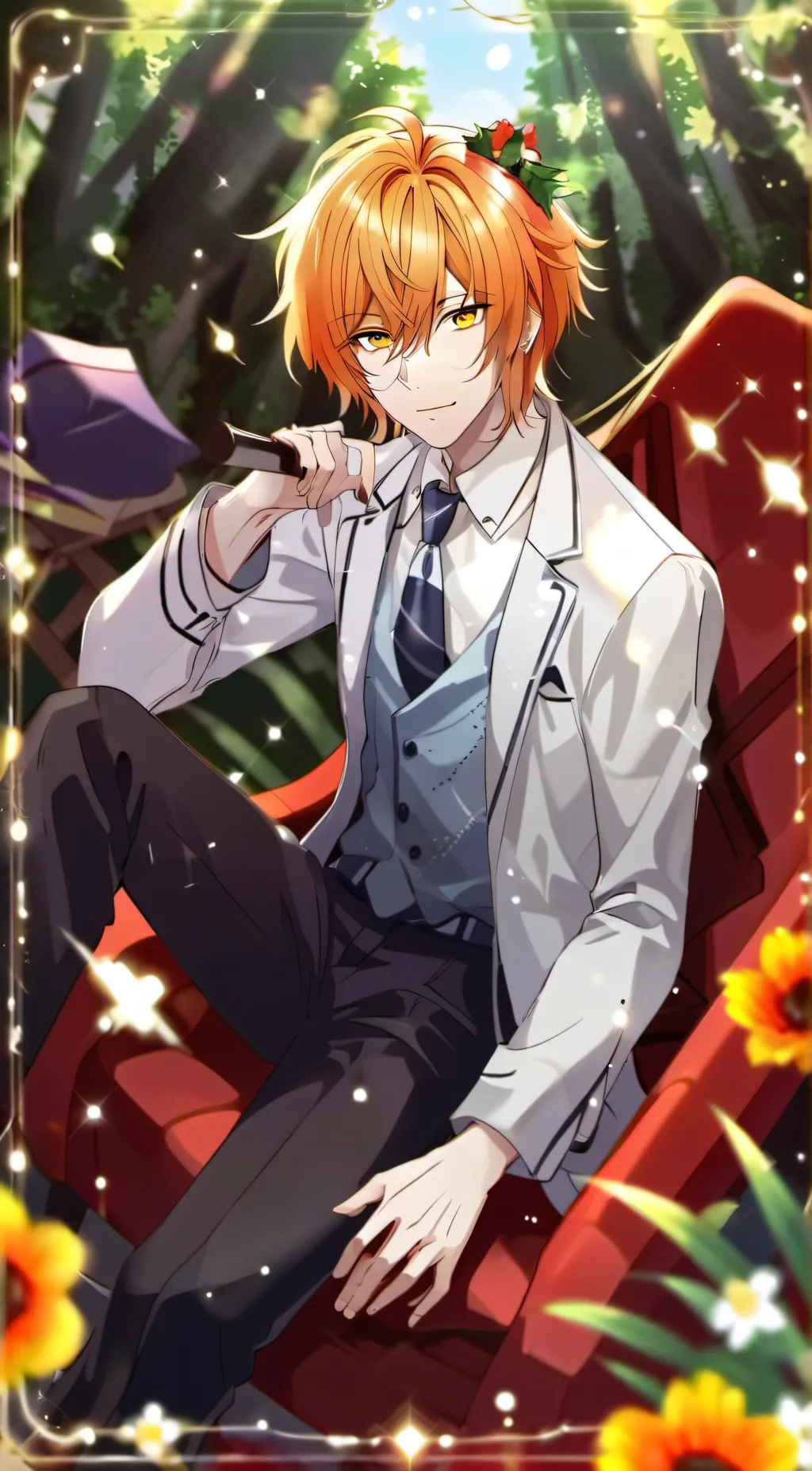 ai character: dog day background