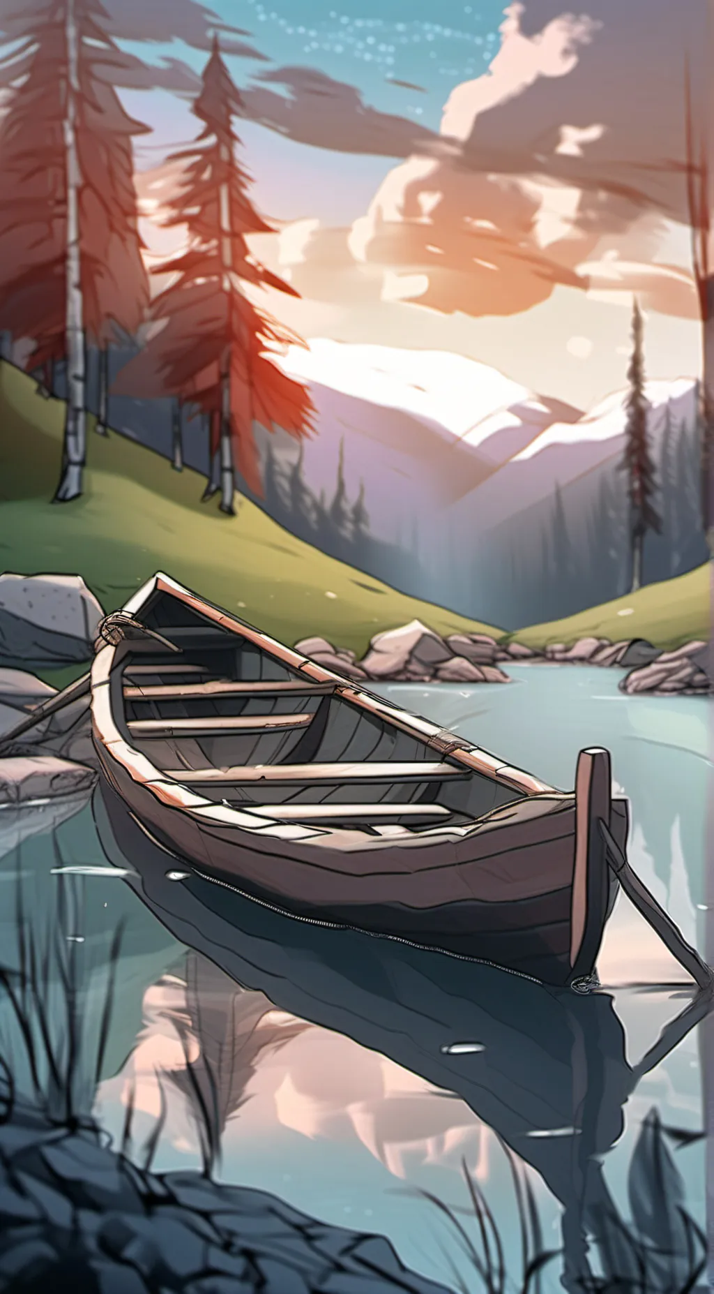 ai character: DOWN THE RIVER background