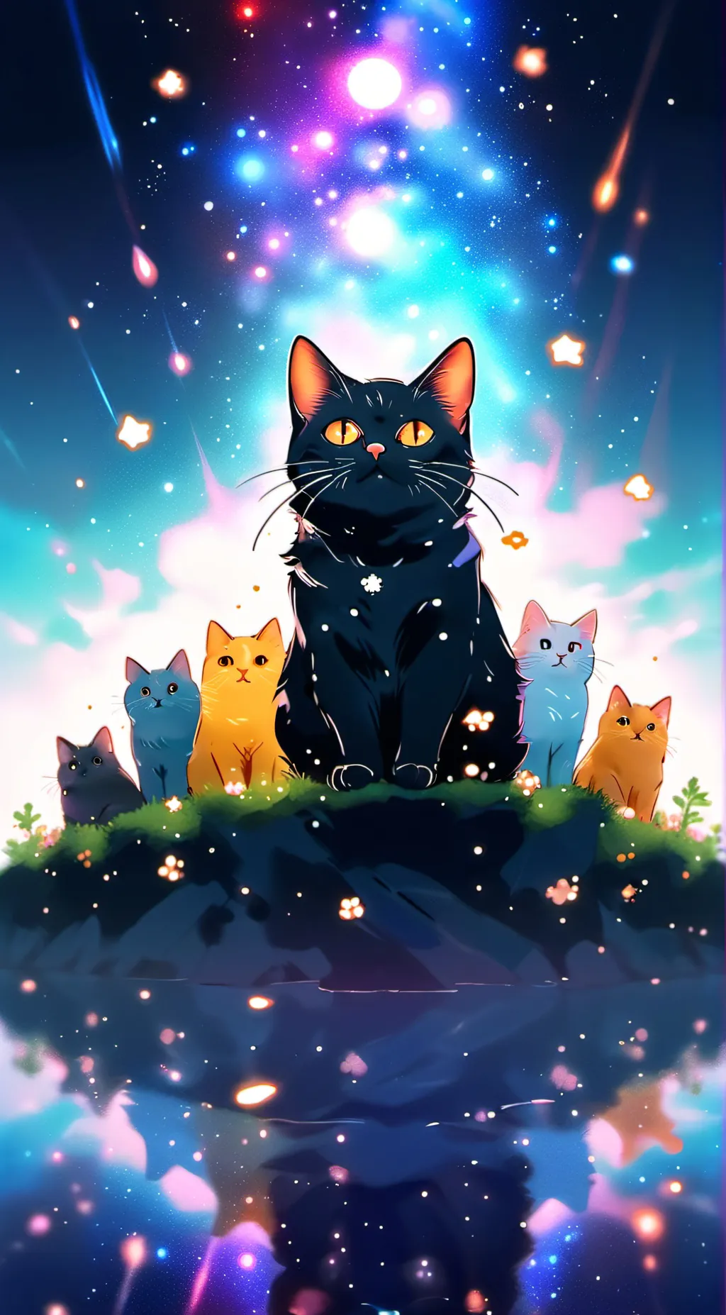 ai character: Warrior cat among  background