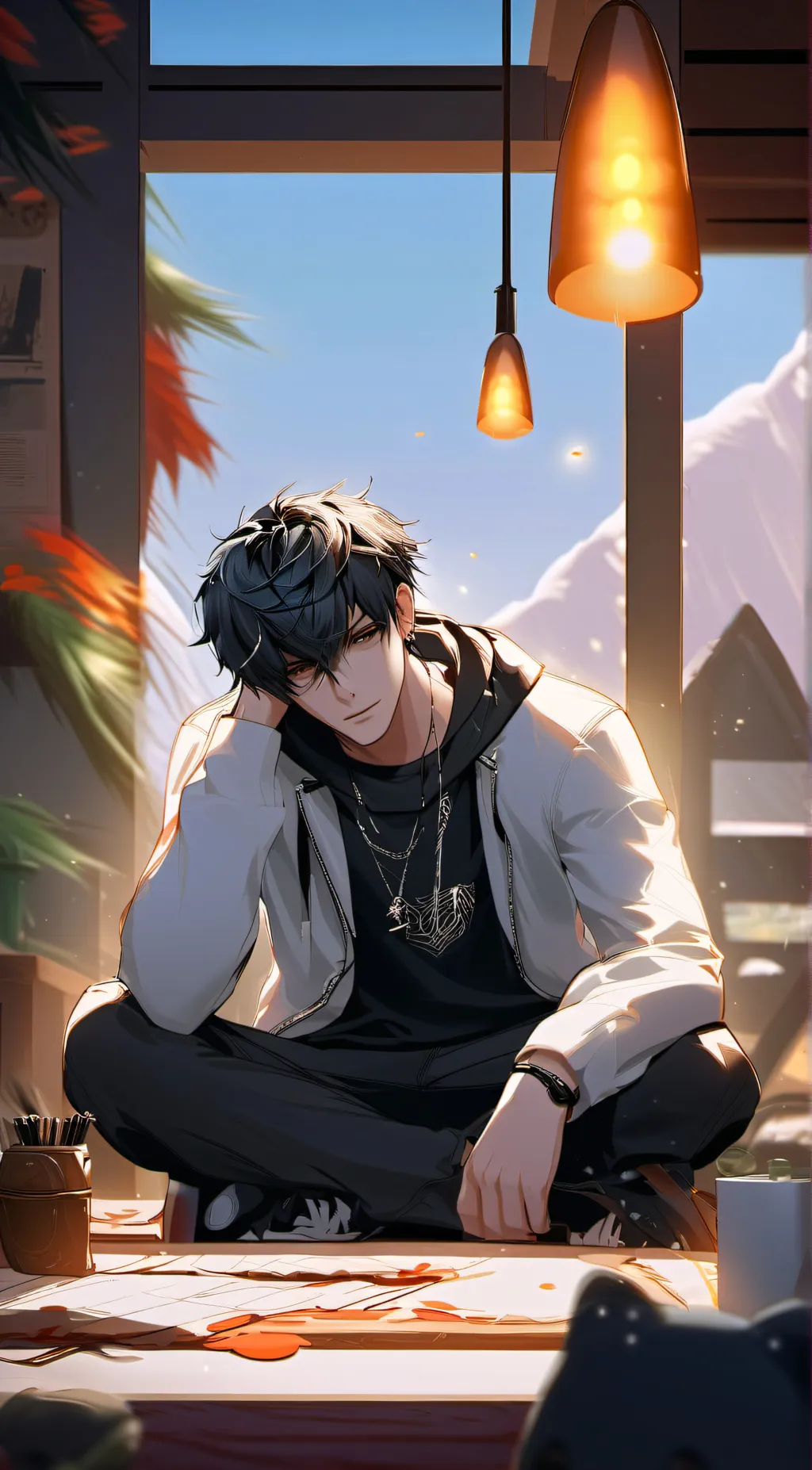 ai character: Leo background