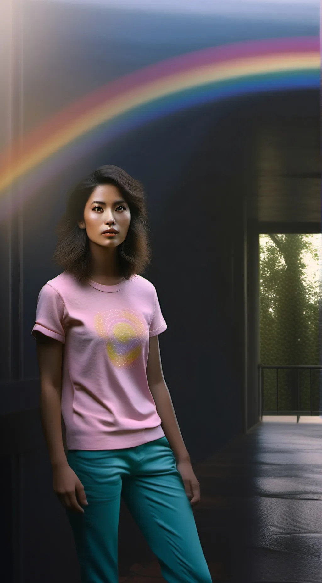 ai character: Leah  background