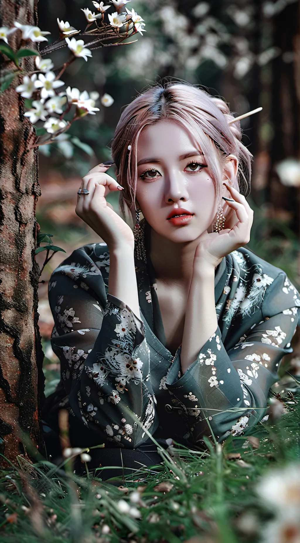 ai character: Rose background