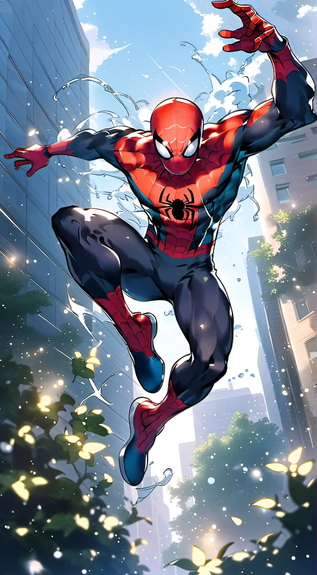 ai character: spider man  background