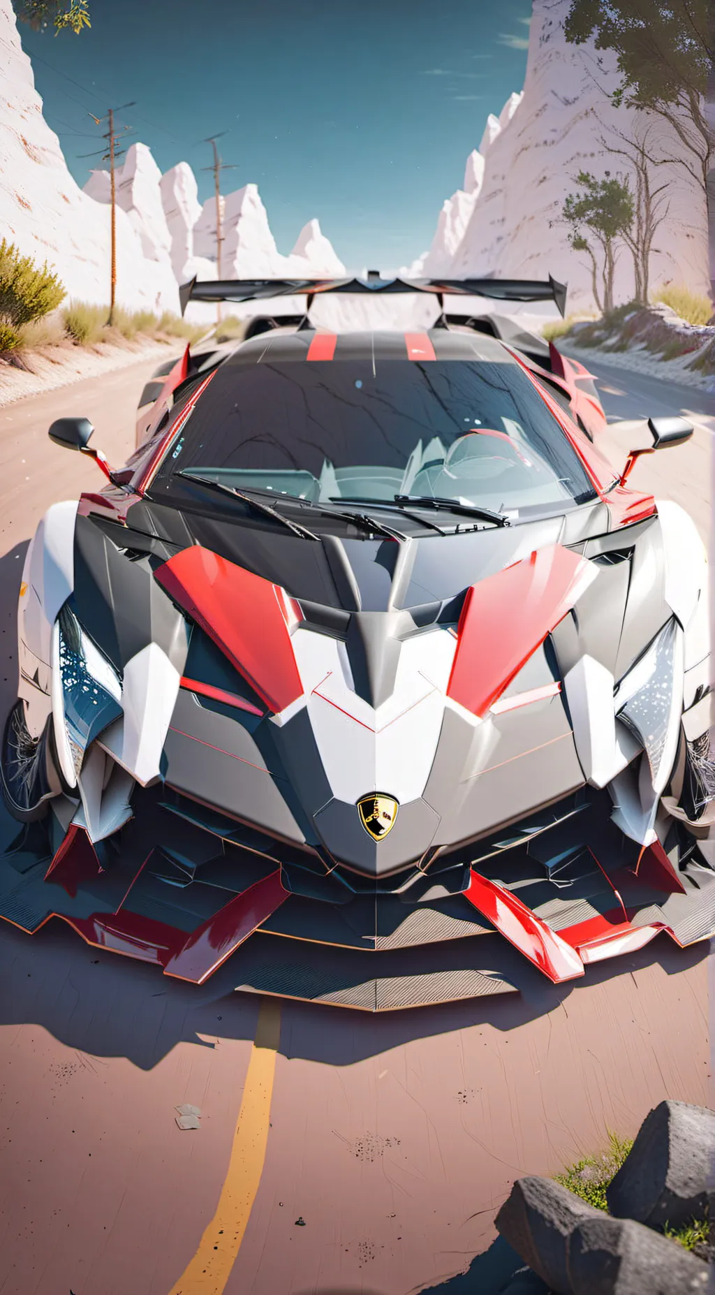 ai character: lamborghini background