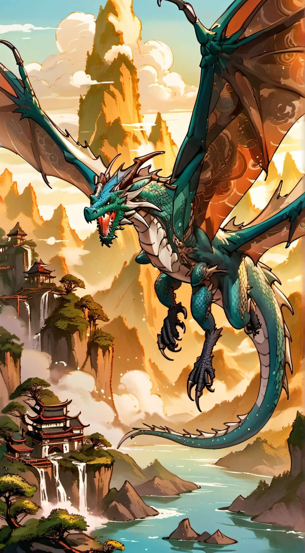 ai character: Dragon background